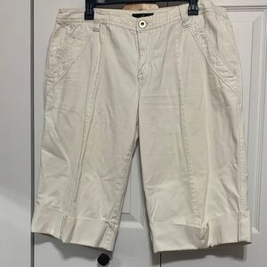 Willi Smith Off-White Wide Cuff Knee Length Shorts